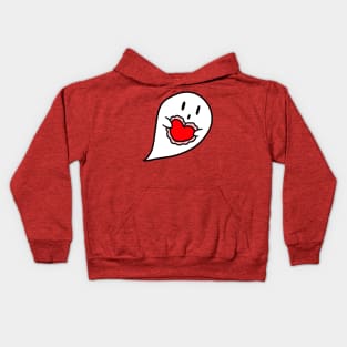 Valentine Heart Ghost Kids Hoodie